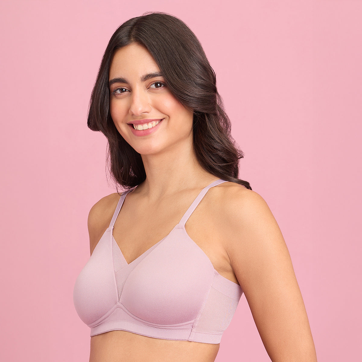 Nykd By Nykaa The Perfect Shaping Infinity mesh Padded Bra-NYB202 Elderberry