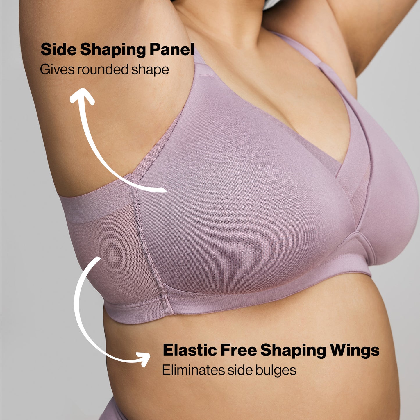 Nykd By Nykaa Infinity Edge Perfect Shaping Padded Non Wired T-Shirt Bra NYB202 Elderberry