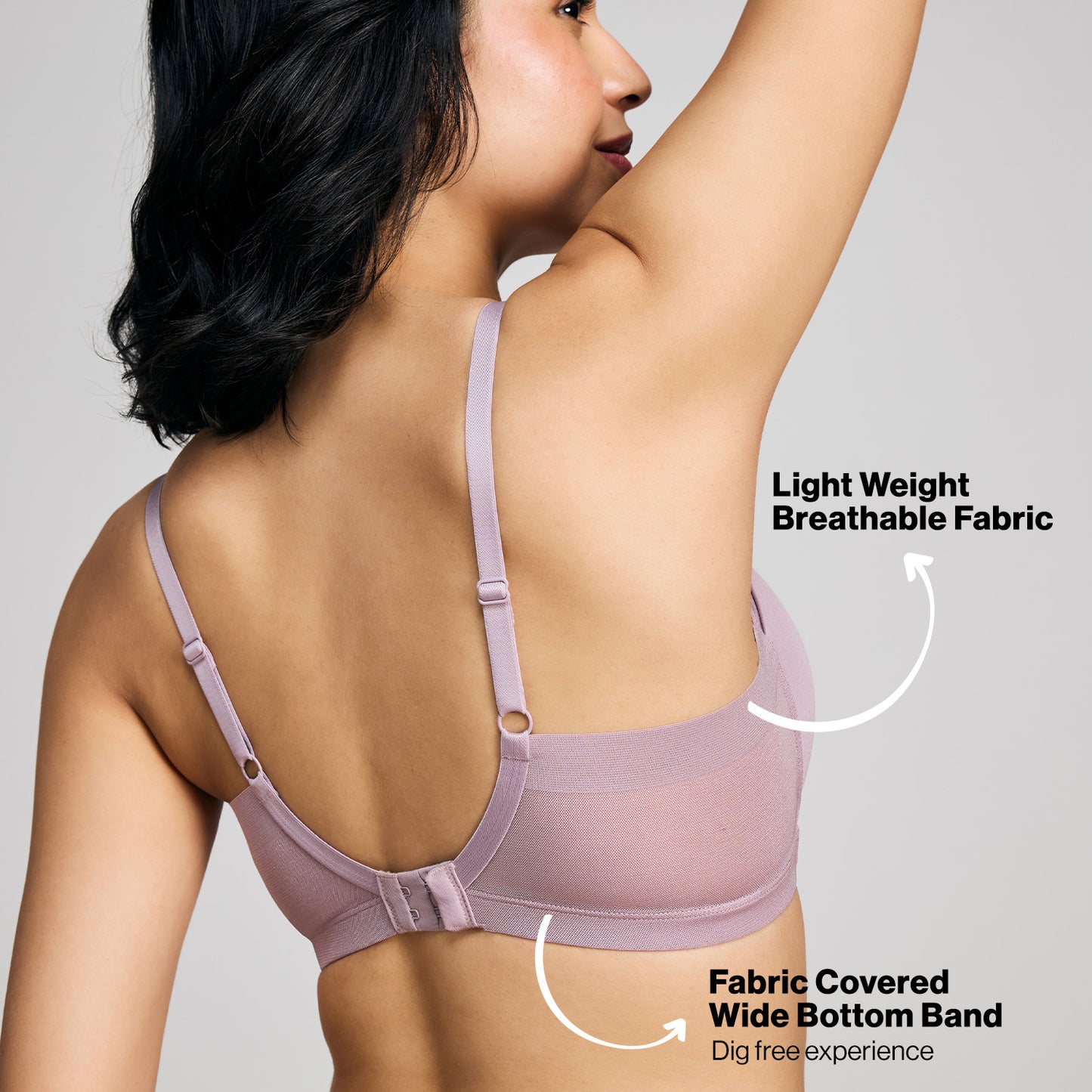 Nykd By Nykaa Infinity Edge Perfect Shaping Padded Non Wired T-Shirt Bra NYB202 Elderberry