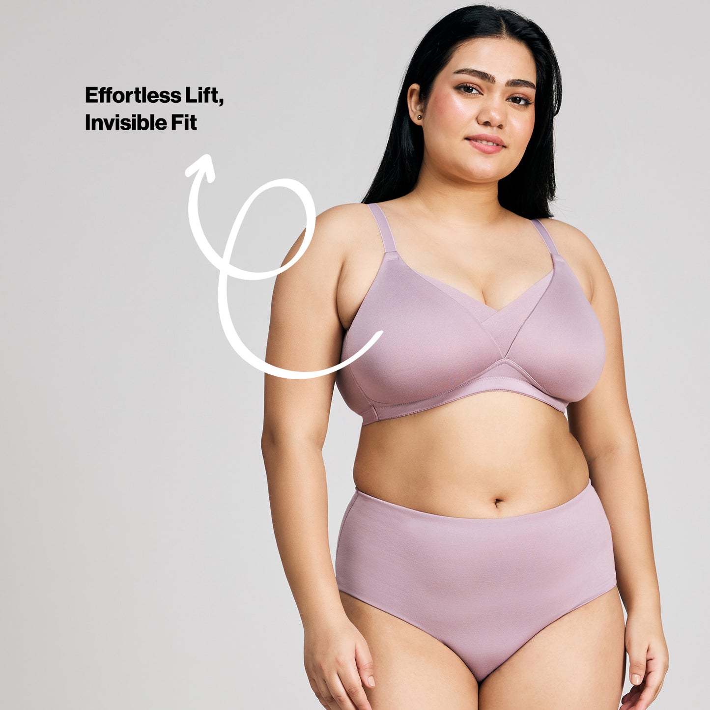 Nykd By Nykaa Infinity Edge Perfect Shaping Padded Non Wired T-Shirt Bra NYB202 Elderberry