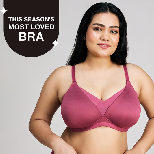 Nykd By Nykaa Infinity Edge Perfect Shaping Padded Non Wired T-Shirt Bra NYB202 Rose