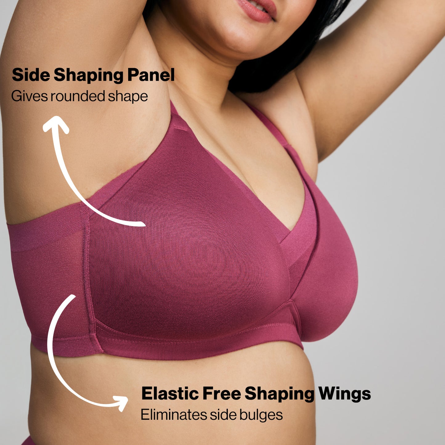 Nykd By Nykaa Infinity Edge Perfect Shaping Padded Non Wired T-Shirt Bra NYB202 Rose