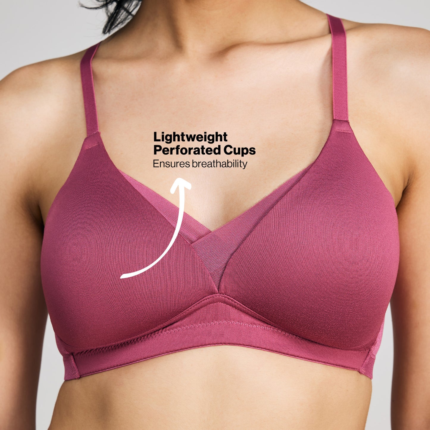 Nykd By Nykaa Infinity Edge Perfect Shaping Padded Non Wired T-Shirt Bra NYB202 Rose