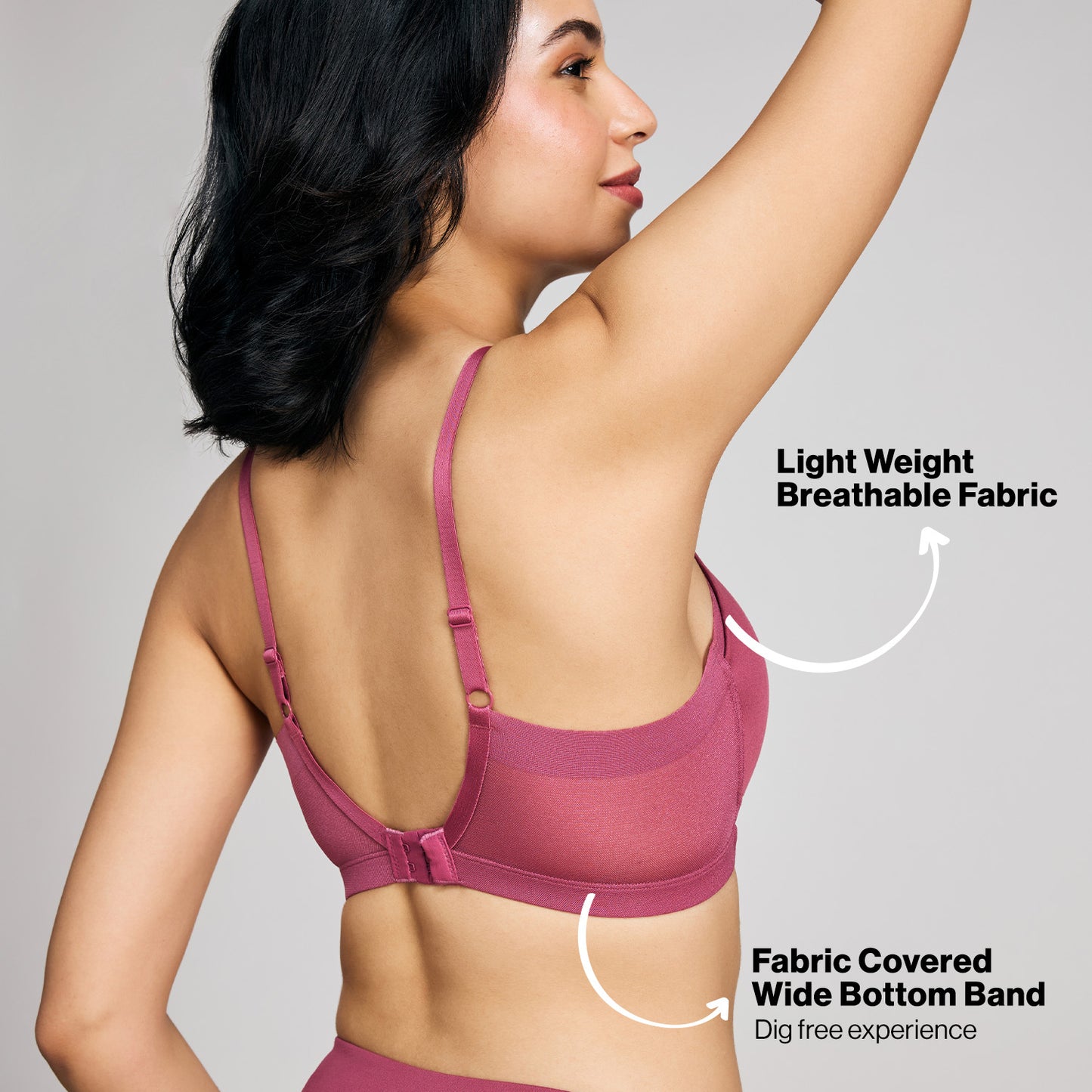 Nykd By Nykaa Infinity Edge Perfect Shaping Padded Non Wired T-Shirt Bra NYB202 Rose