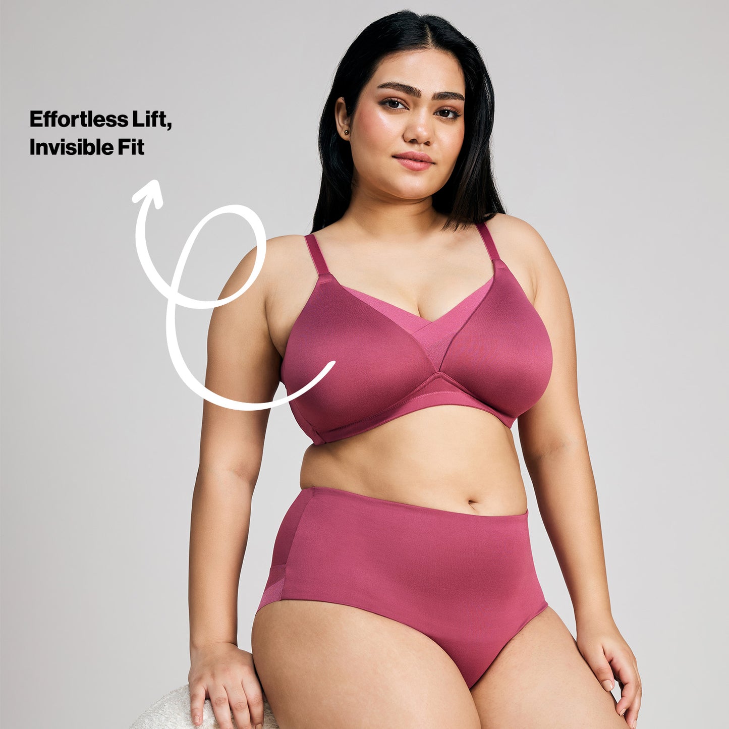 Nykd By Nykaa Infinity Edge Perfect Shaping Padded Non Wired T-Shirt Bra NYB202 Rose