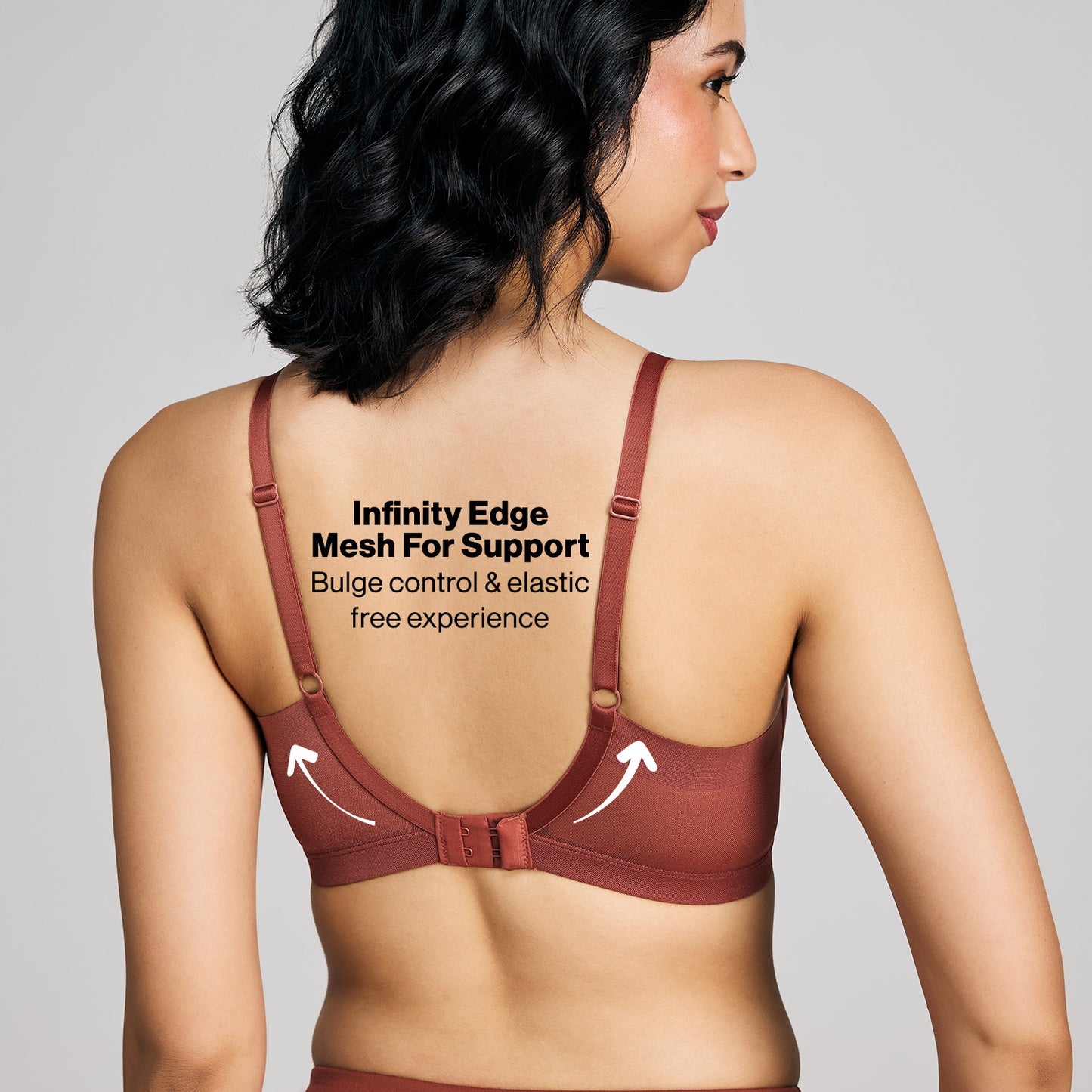 Nykd By Nykaa Infinity Edge Perfect Shaping Padded Non Wired T-Shirt Bra NYB202 Rust