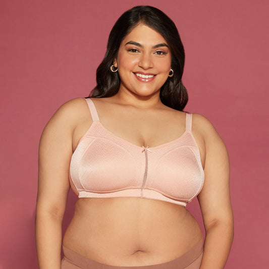 Luxe Jacquard M-Frame Bra - Nude NYB232