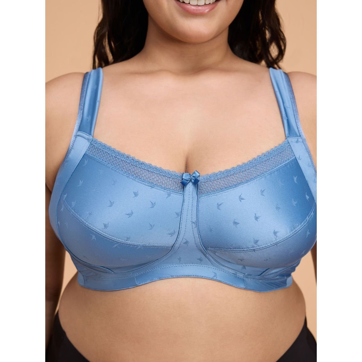 Satin Lift Me Up Bra NYB234-Blue