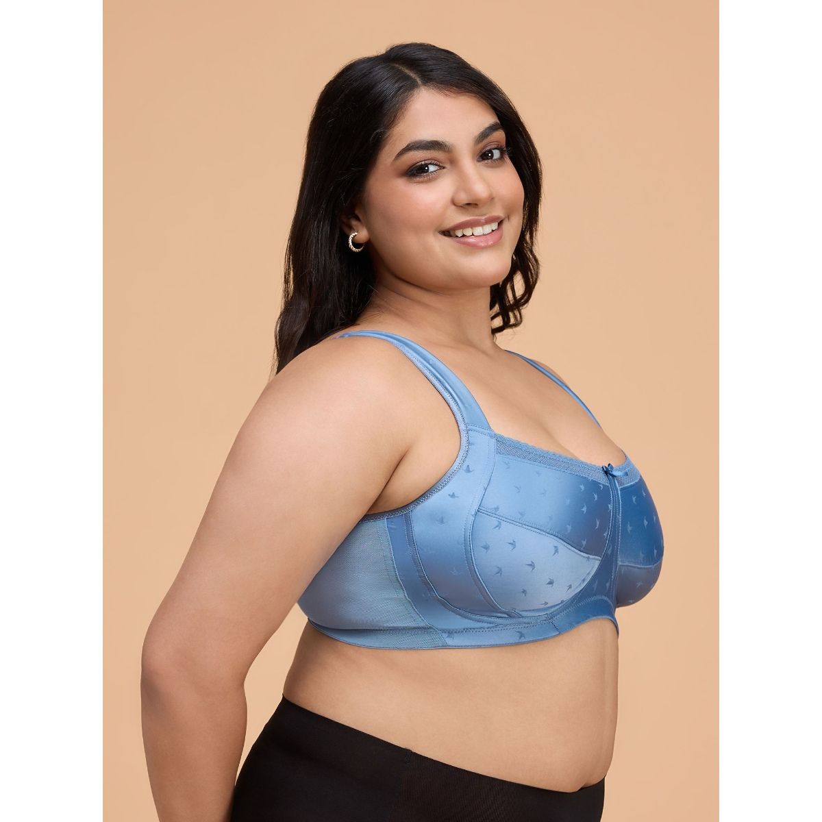 Satin Lift Me Up Bra NYB234-Blue