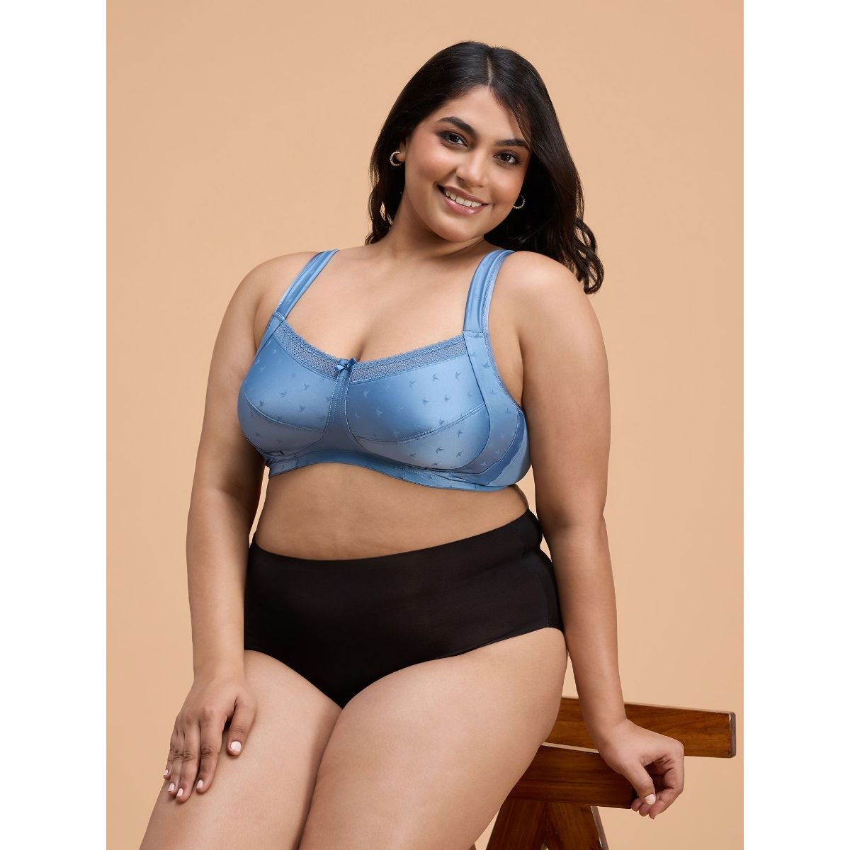 Satin Lift Me Up Bra NYB234-Blue