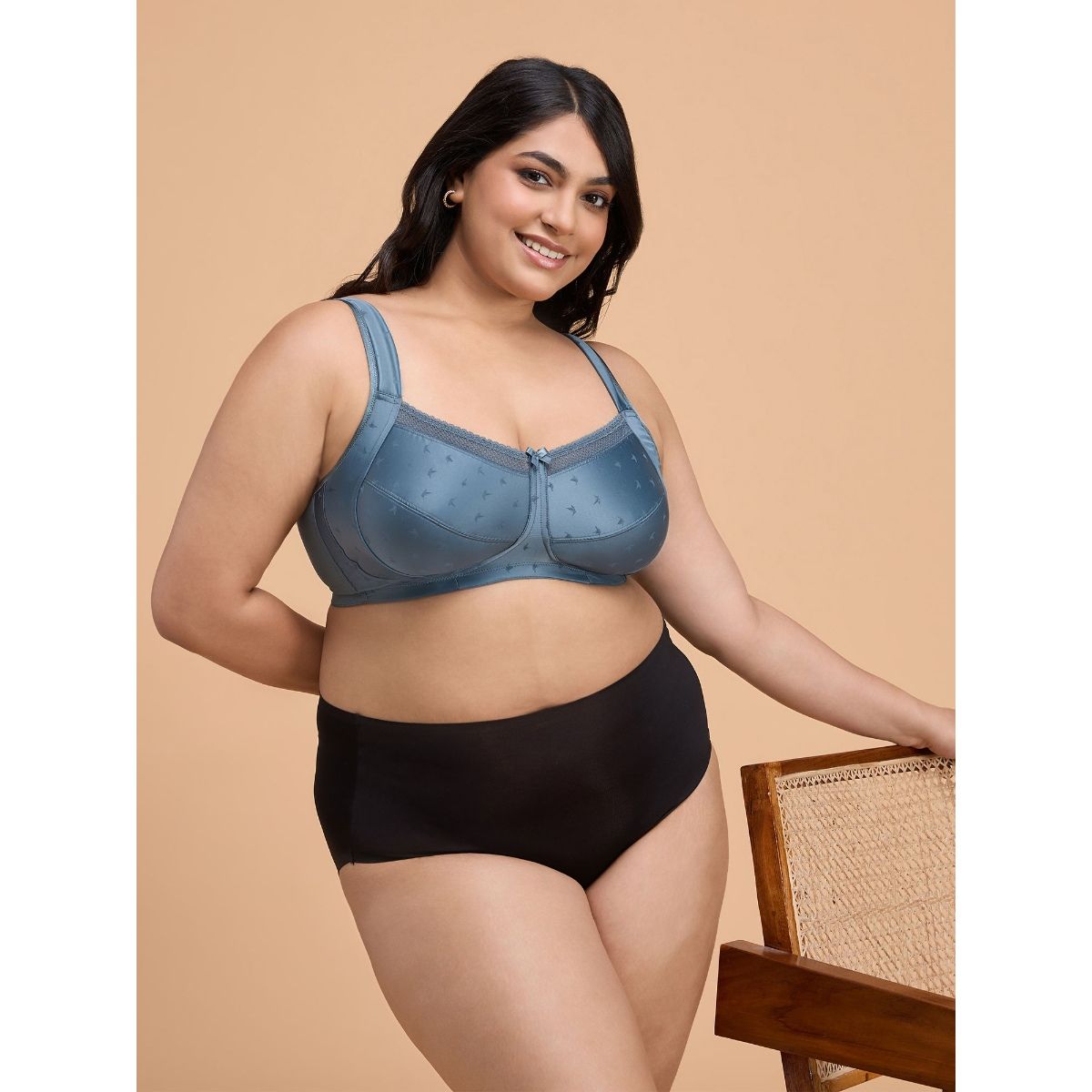 Satin Lift Me Up Bra NYB234-Grey