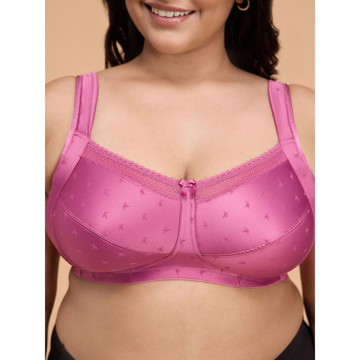 Satin Lift Me Up Bra NYB234-Pink