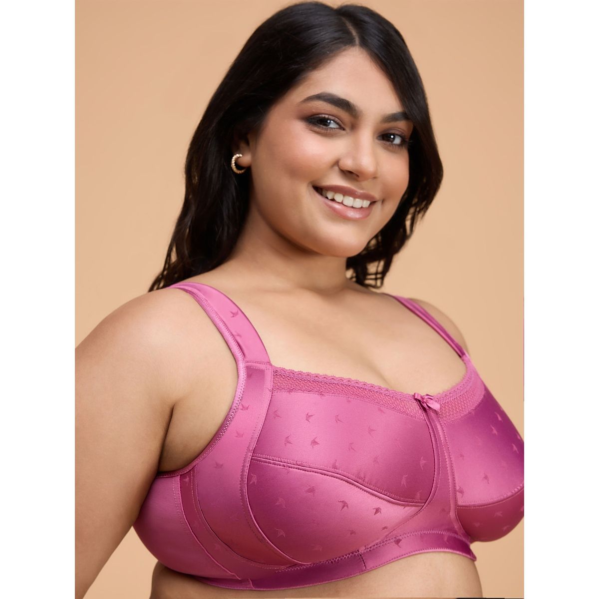 Satin Lift Me Up Bra NYB234-Pink