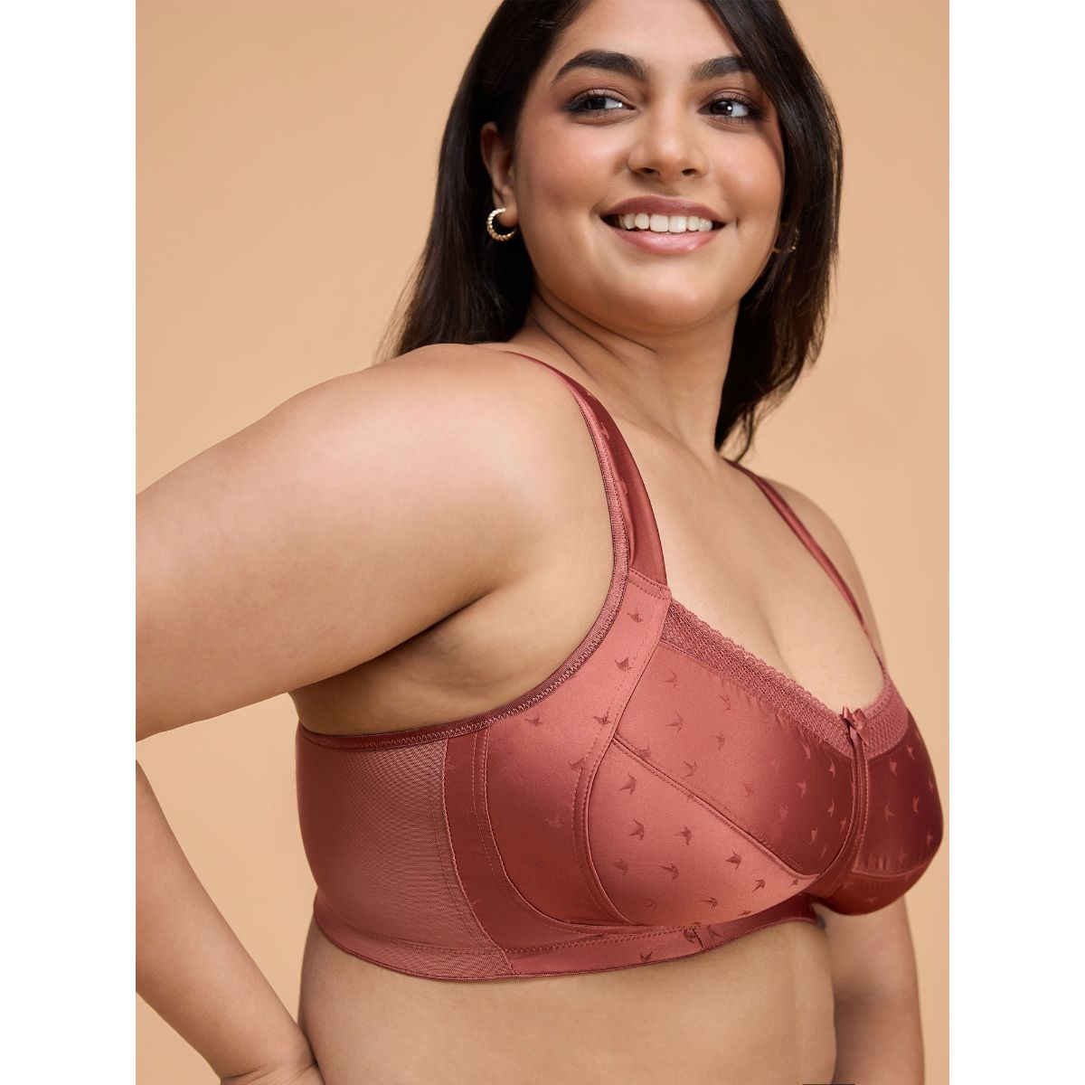 Satin Lift Me Up Bra NYB234-Rust