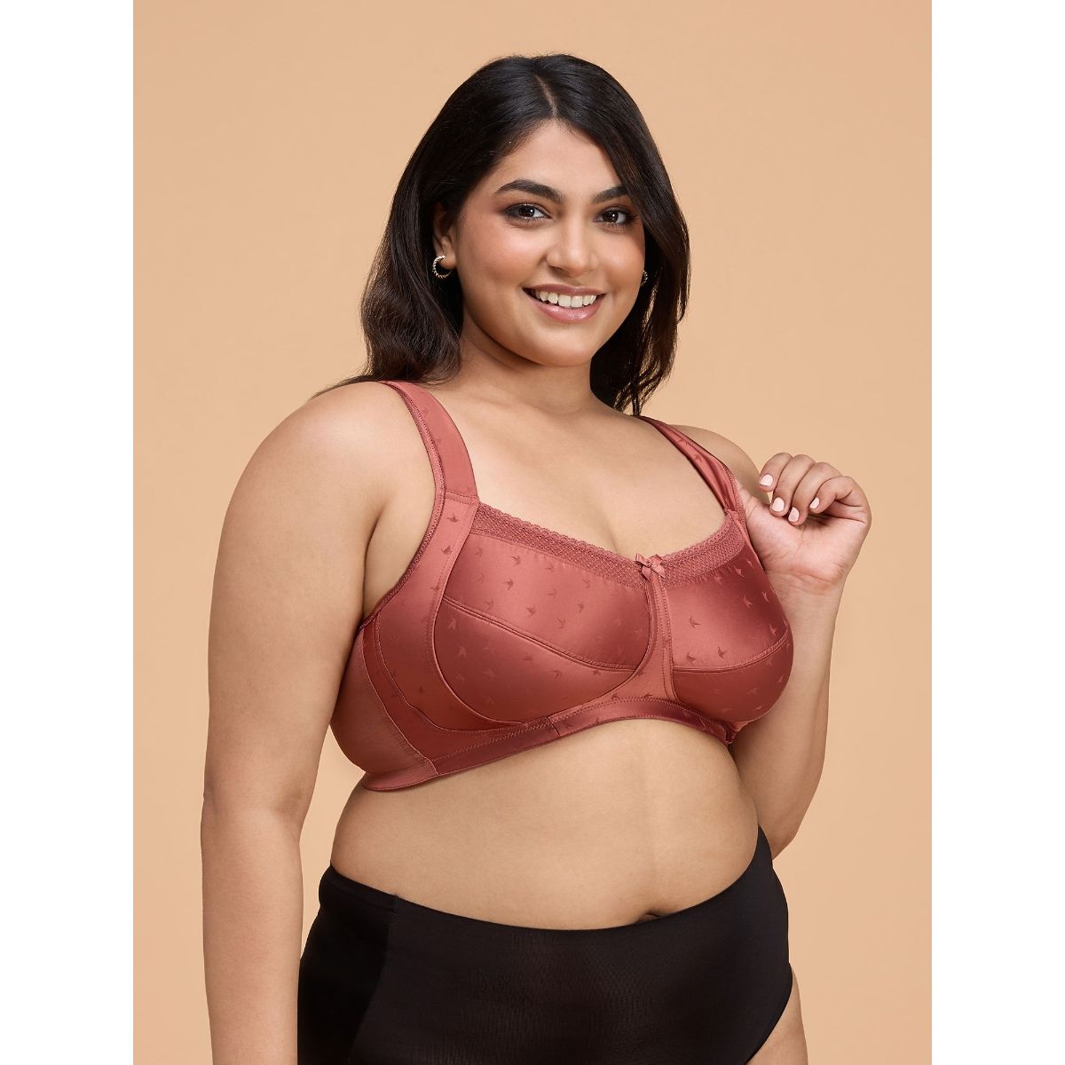 Satin Lift Me Up Bra NYB234-Rust