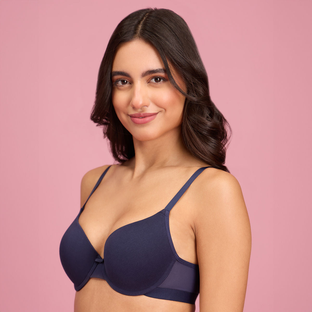 Push Up Plunge Bra-NYB249-Pecoat