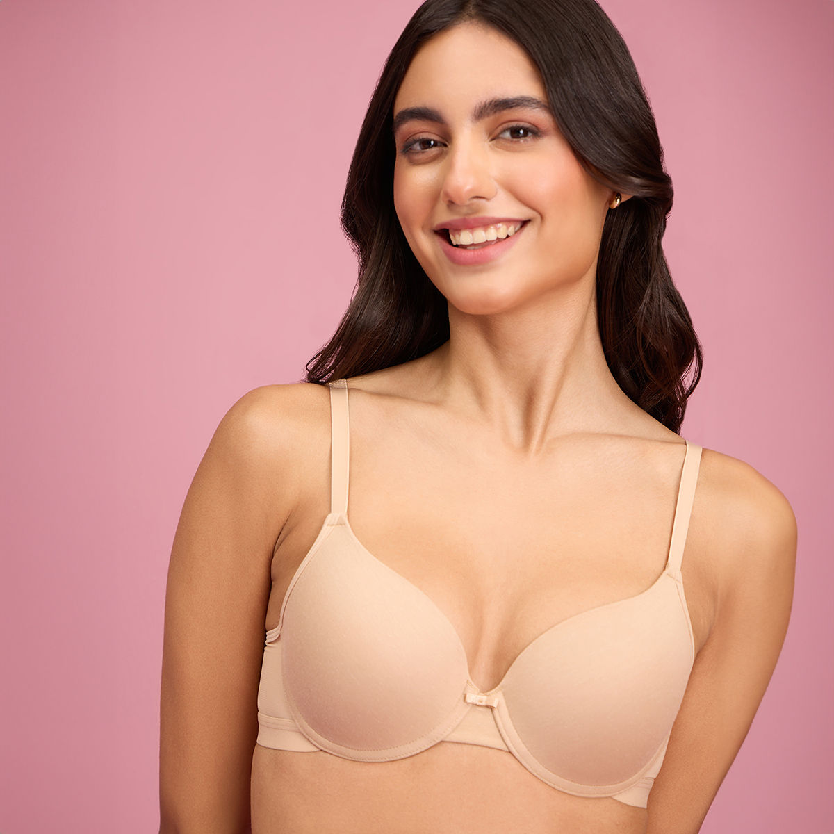 Push Up Plunge Bra-NYB249-Cuban Sand