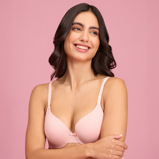 Buy Nykd by Nykaa Breathe Cotton Padded Wired Push Up level-2 Bra Demi  Coverage - Black NYB005 online