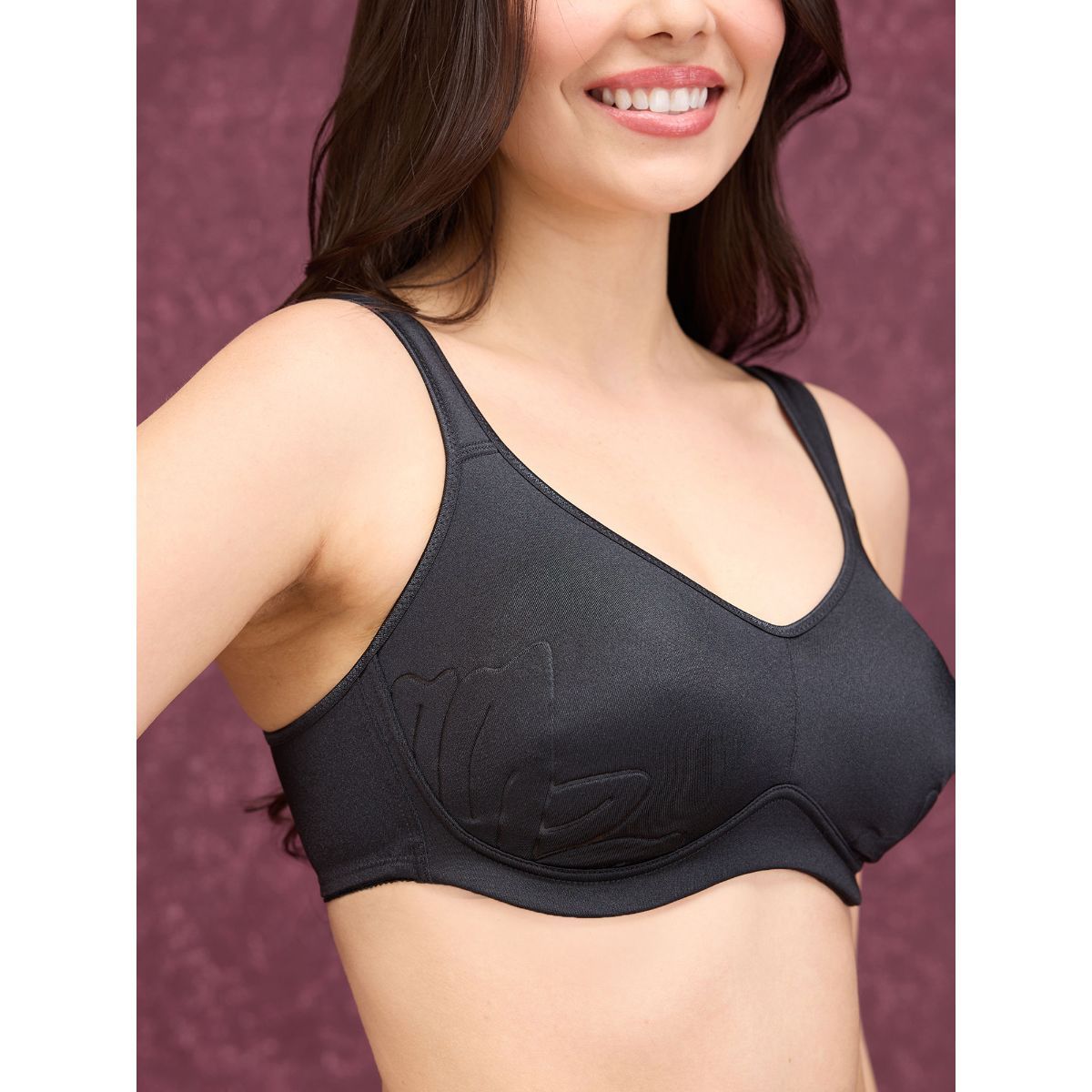 Anti-Gravity Non Wired Non Padded Bra-NYB251-Black