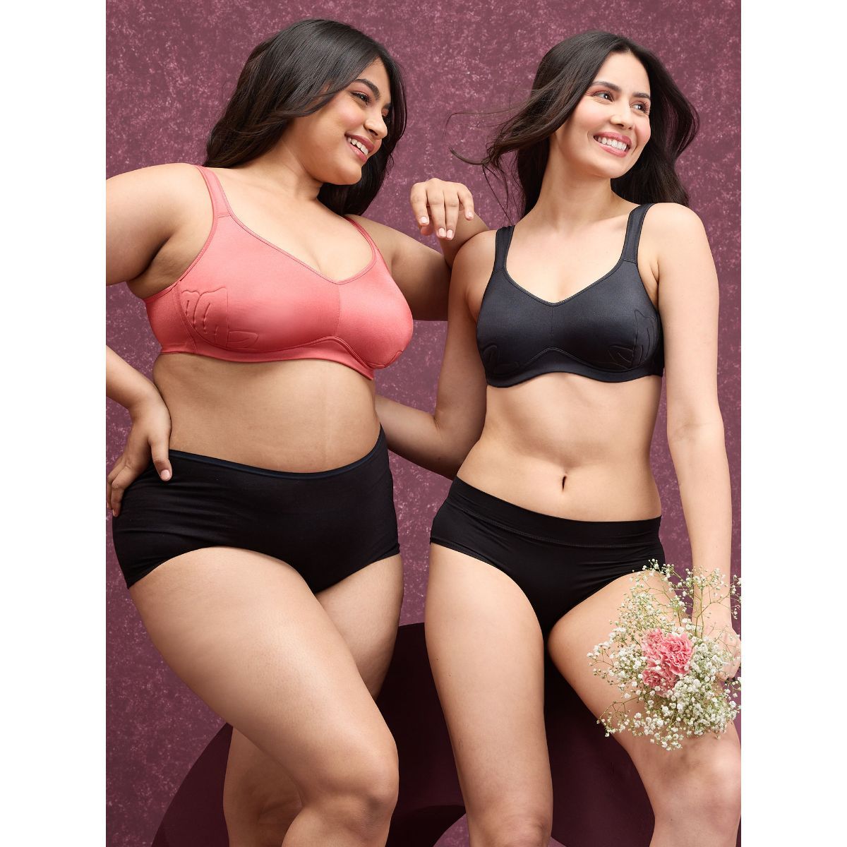 Anti-Gravity Non Wired Non Padded Bra-NYB251-Black