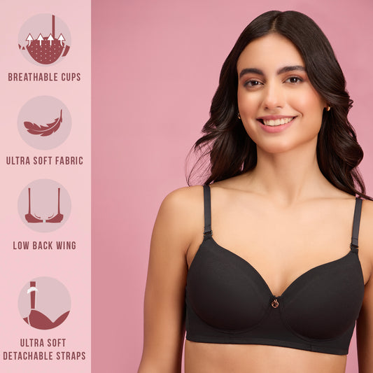 Nykd by Nykaa Iconic Low Back Party Bra NYB252 Black