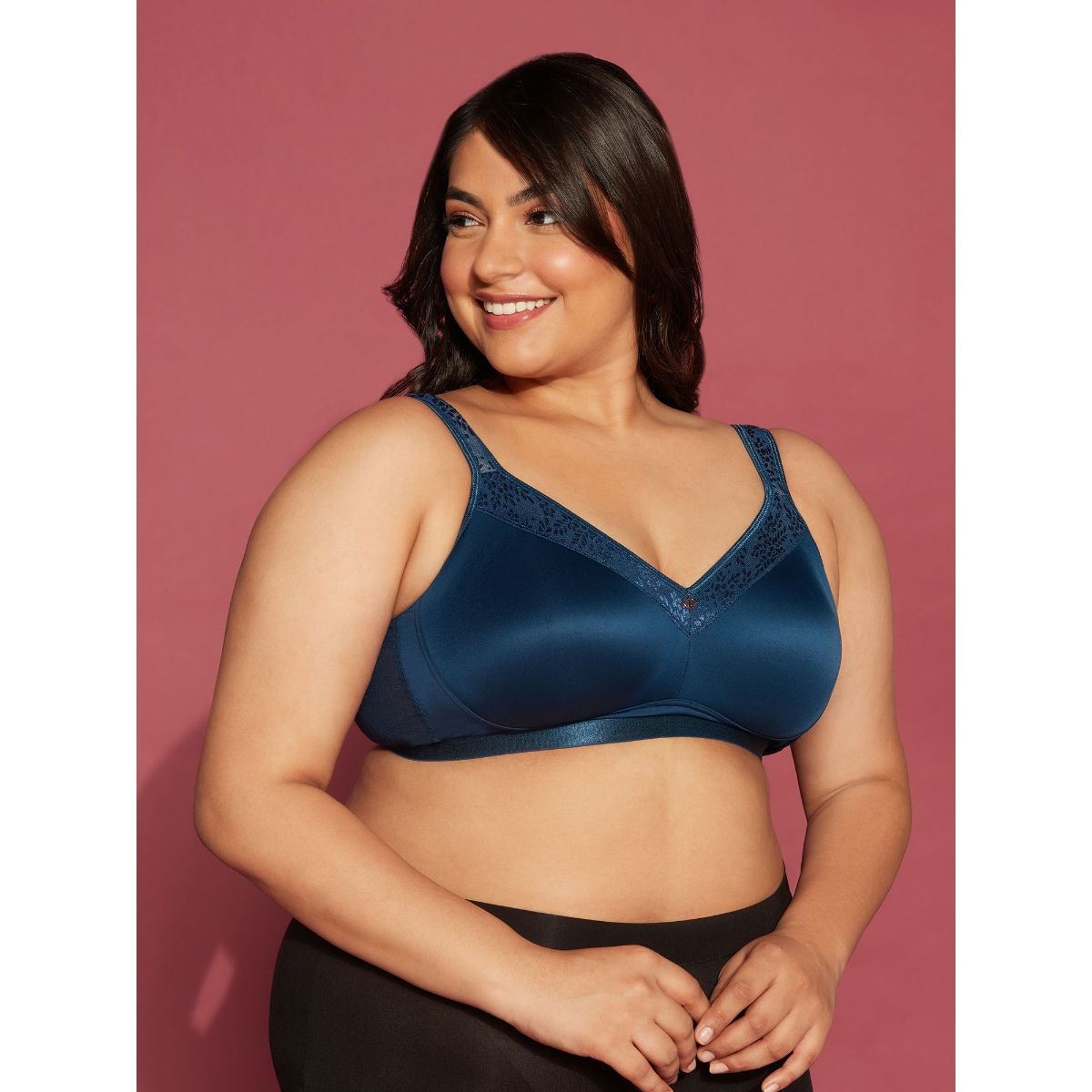 Wireless Minimiser Bra-NYB258-Dark Blue