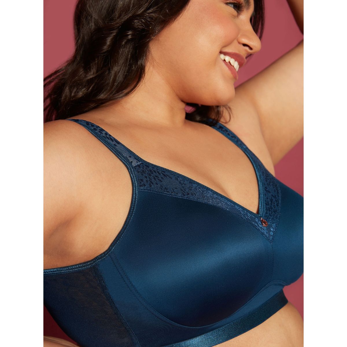 Wireless Minimiser Bra-NYB258-Dark Blue