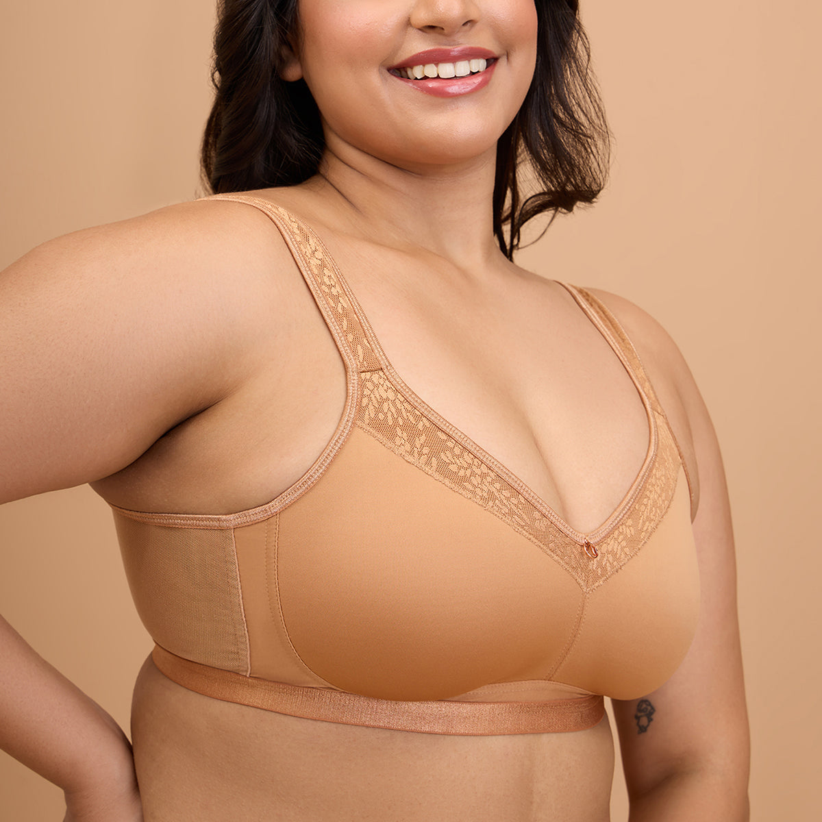 Wireless Minimiser Bra NYB258 Tan