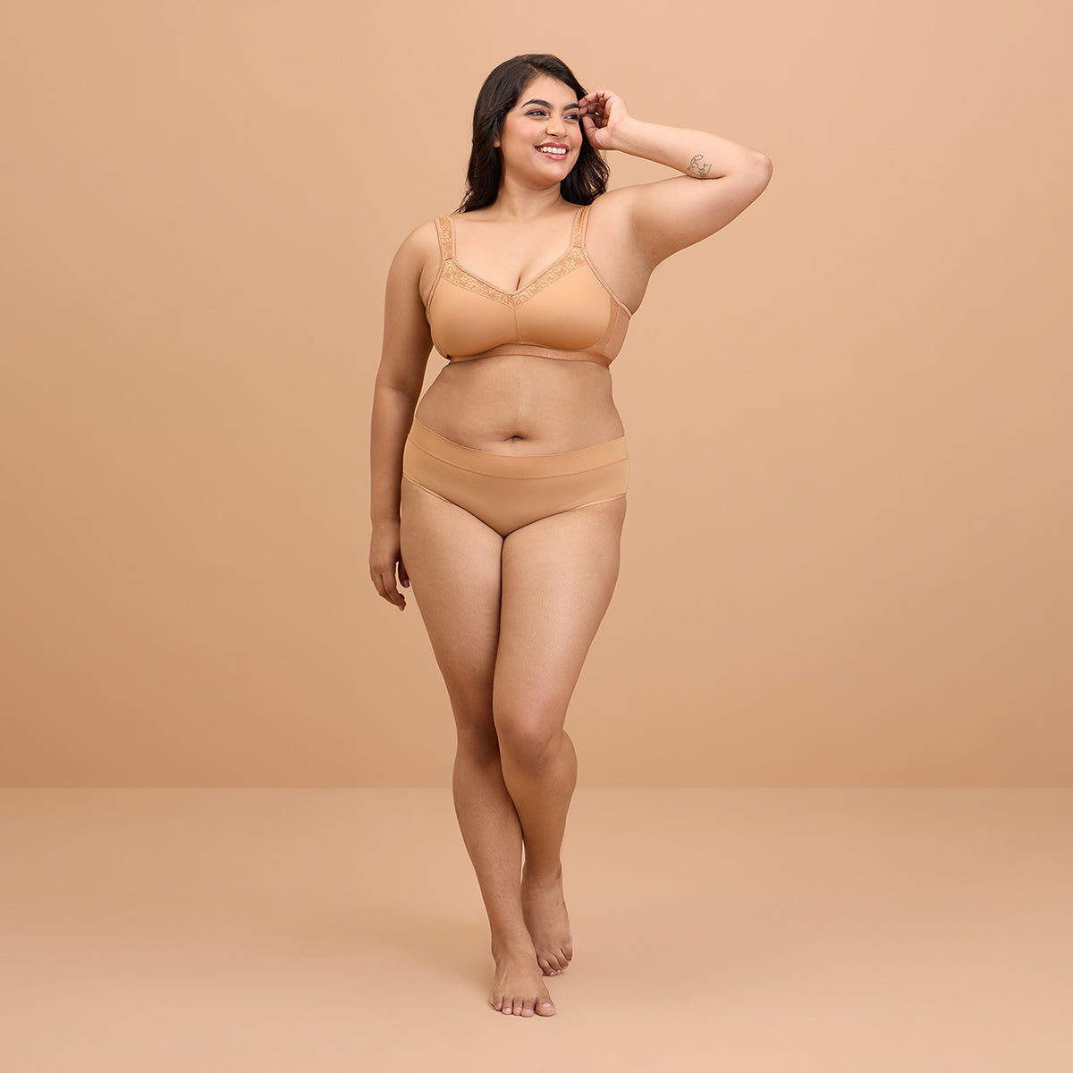 Wireless Minimiser Bra NYB258 Tan