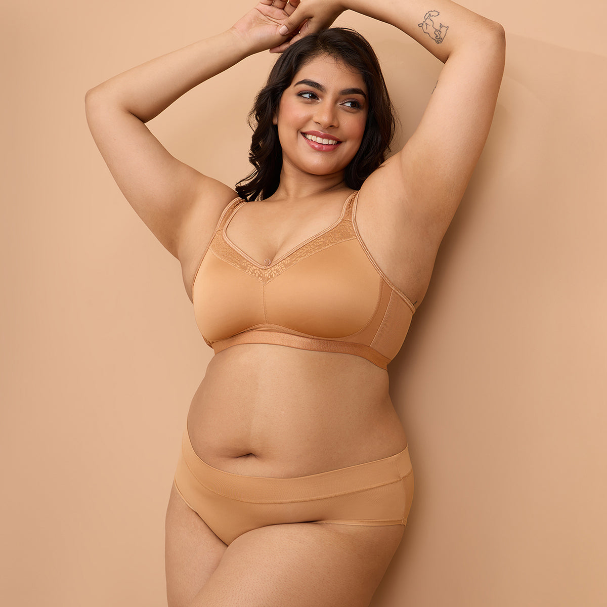 Wireless Minimiser Bra NYB258 Tan