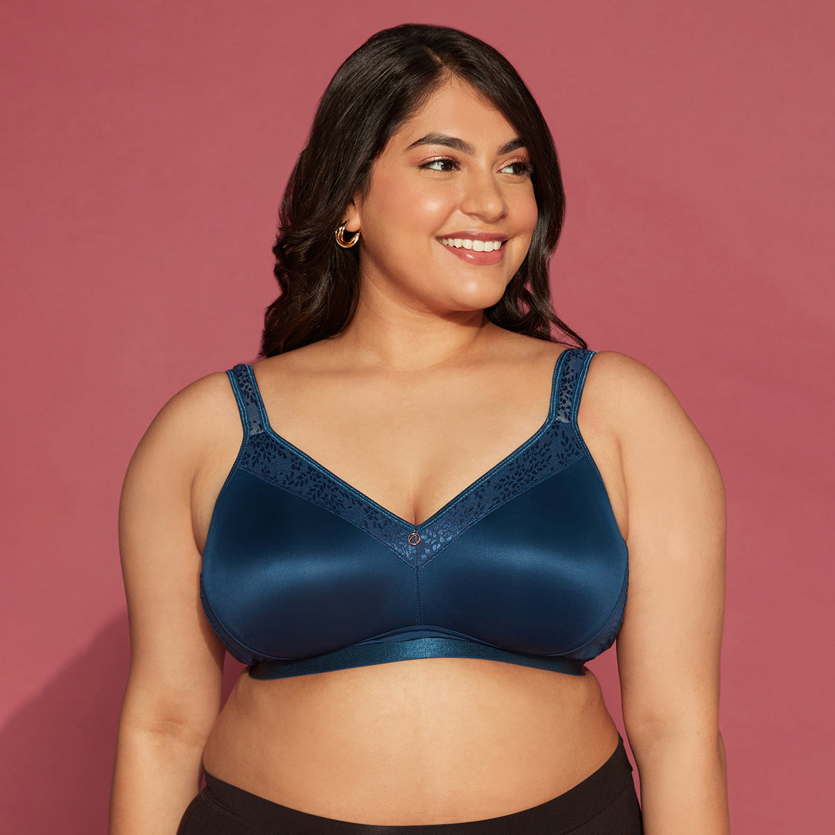 Wireless Minimiser Bra-NYB258-Dark Blue