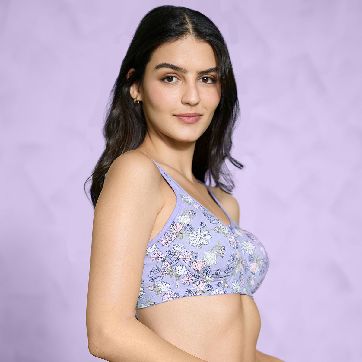Nykd By Nykaa Everyday Delicate Floral Bra Light Blue NYB275