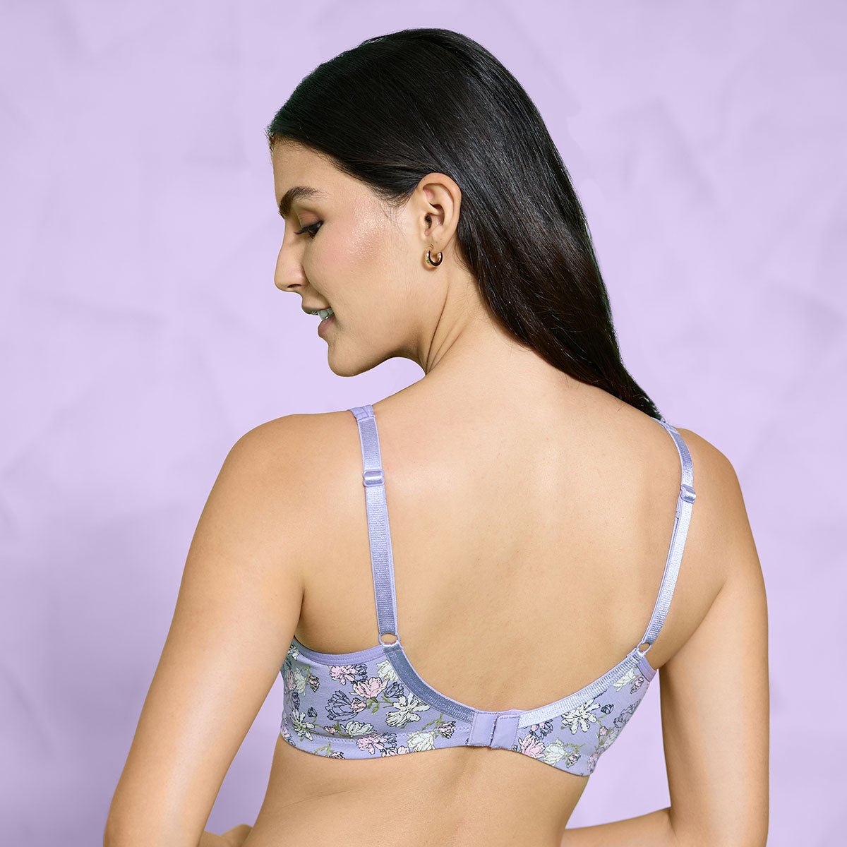 Nykd By Nykaa Everyday Delicate Floral Bra Light Blue NYB275