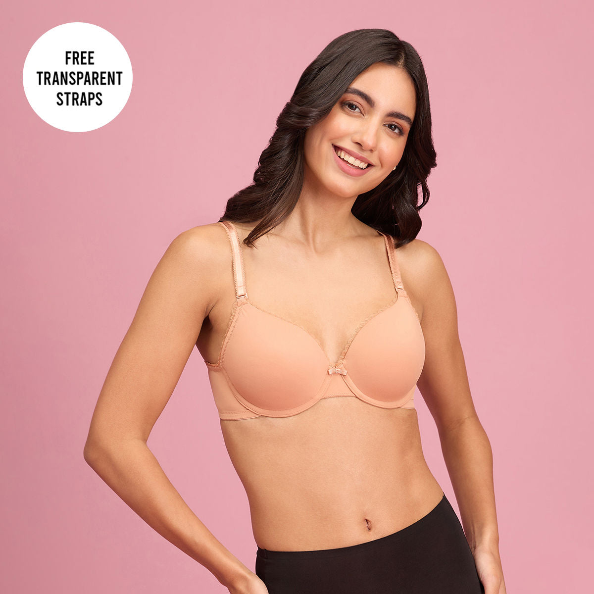 The Sweetheart Neckline Wired Bra-NYB291-CLAY