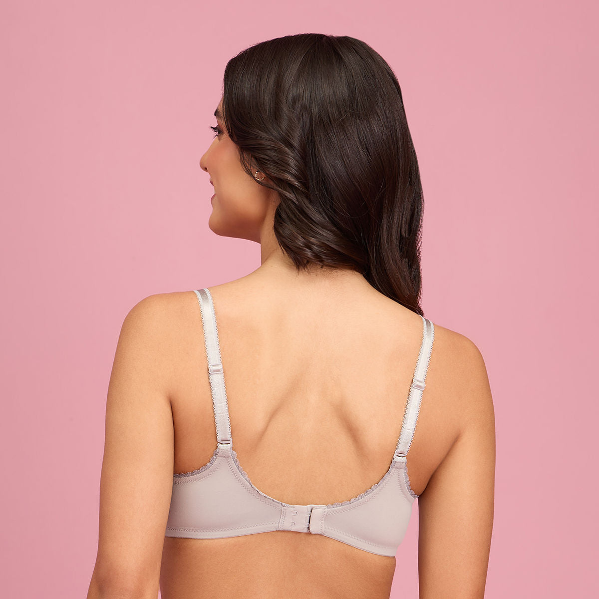 The Sweetheart Neckline Wired Bra-NYB291-GREY