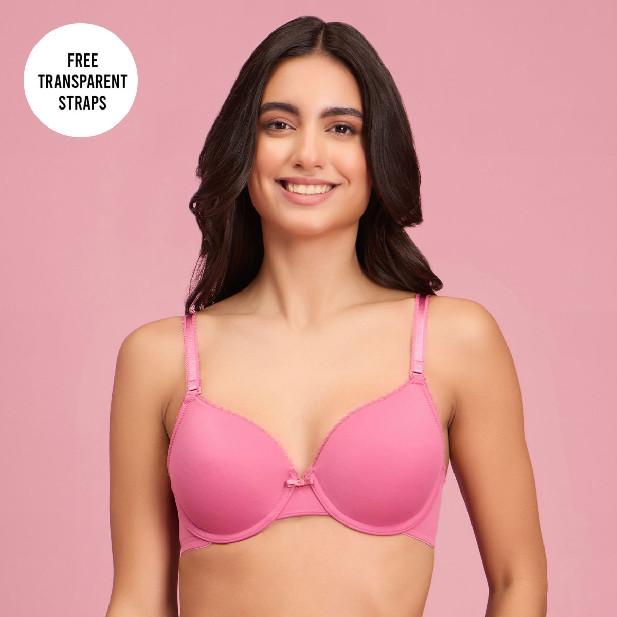 The Sweetheart Neckline Wired Bra-NYB291-ROSE