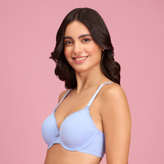 The Sweetheart Neckline Wired Bra-NYB291-NYB291-LIGHT BLUE