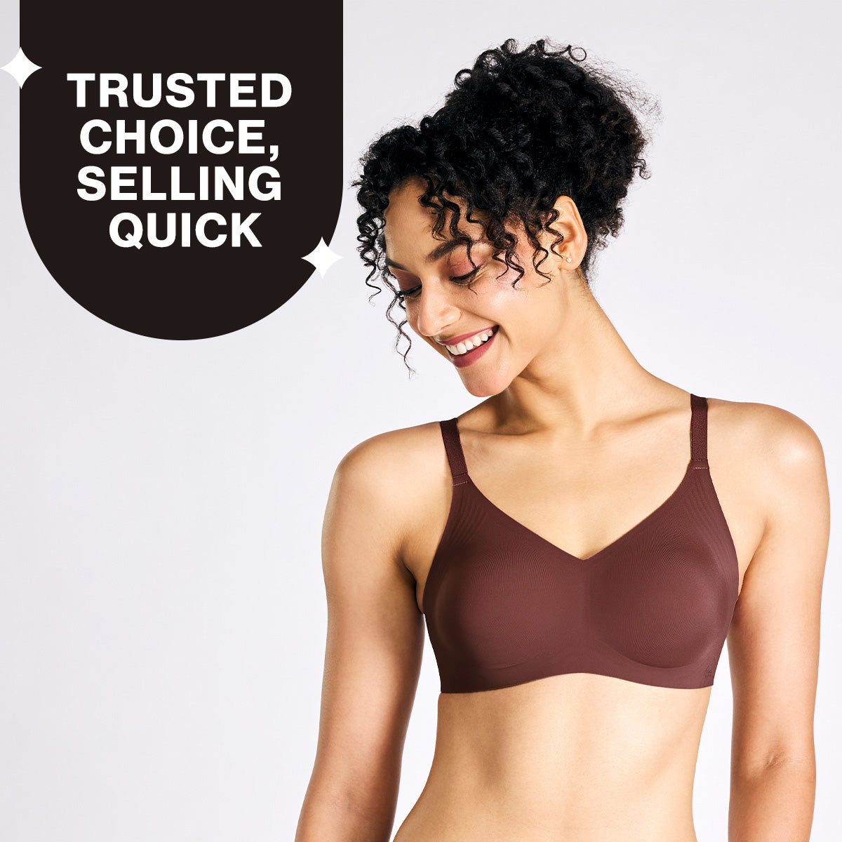 InvisiBlend™ Bonded Seamless Non Padded Non Wired Shaping Bra NYB325-R Brown