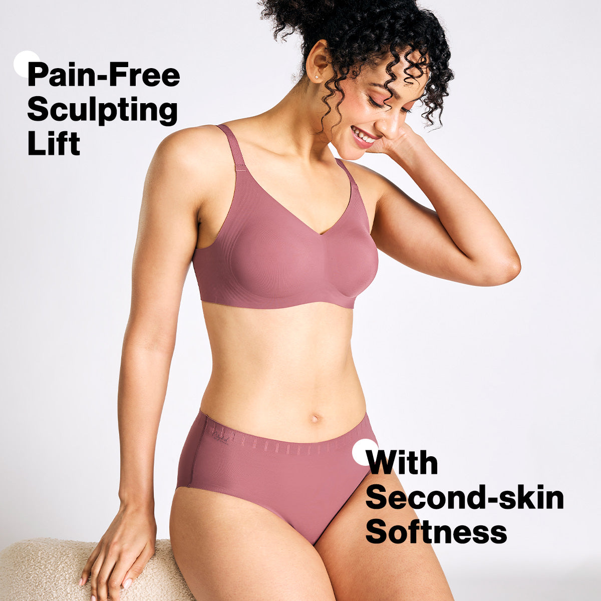Nykd by Nykaa InvisiBlend™ Shape & Lift Non Padded Non Wired Seamless Bra-Wine NYB325