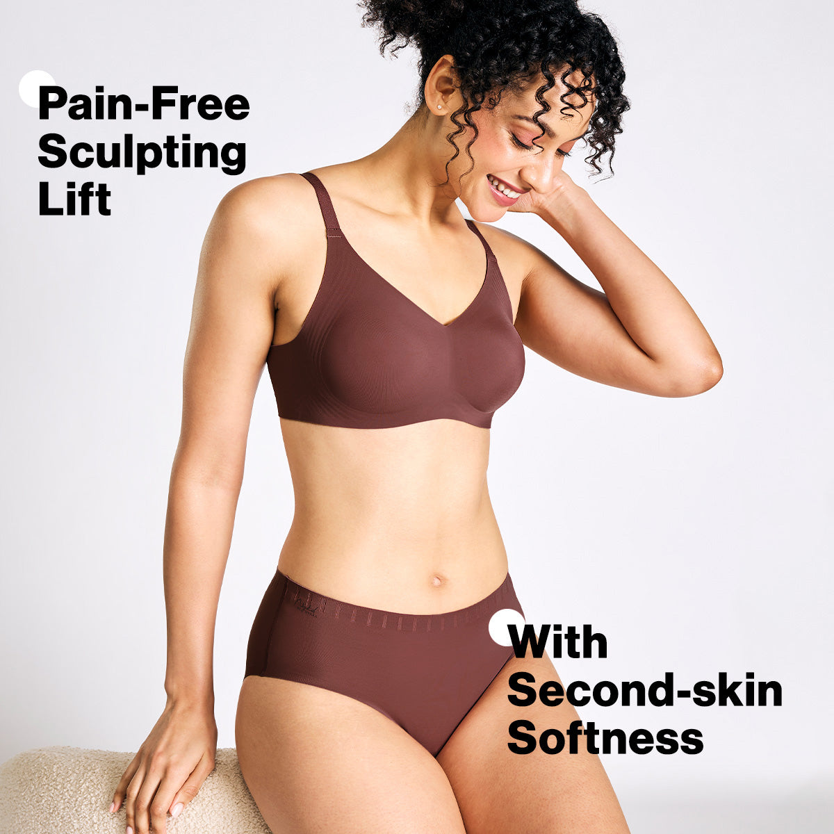 InvisiBlend™ Bonded Seamless Non Padded Non Wired Shaping Bra NYB325-R Brown