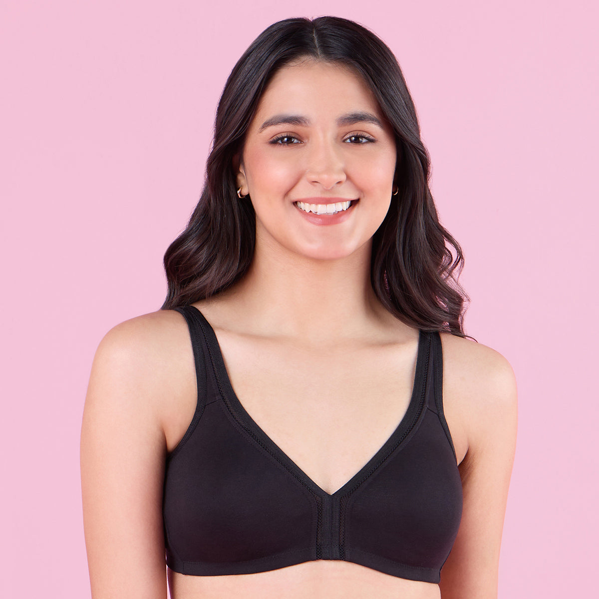 Nykd By Nykaa Everyday Cotton Plunge Neckline Bra NYB351 Black