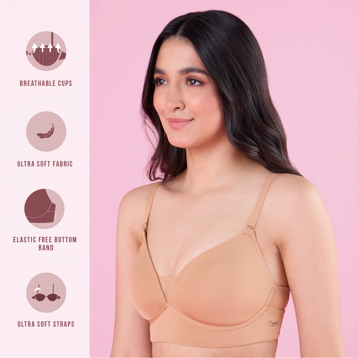 Nykd by Nykaa Barely There Bra-NYB362-Tan