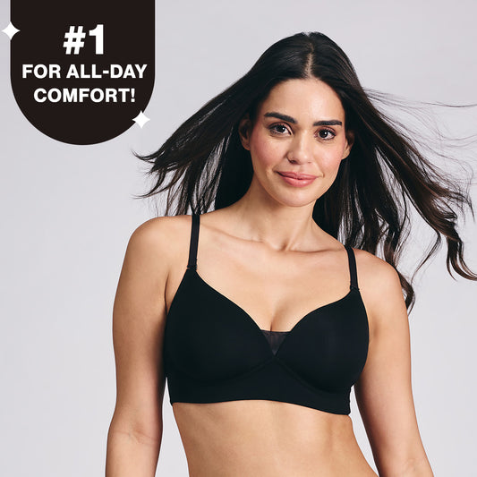 Nykd by Nykaa Adapt360° Lift & Support Padded Non Wired Barely There T-Shirt Bra NYB362 Black