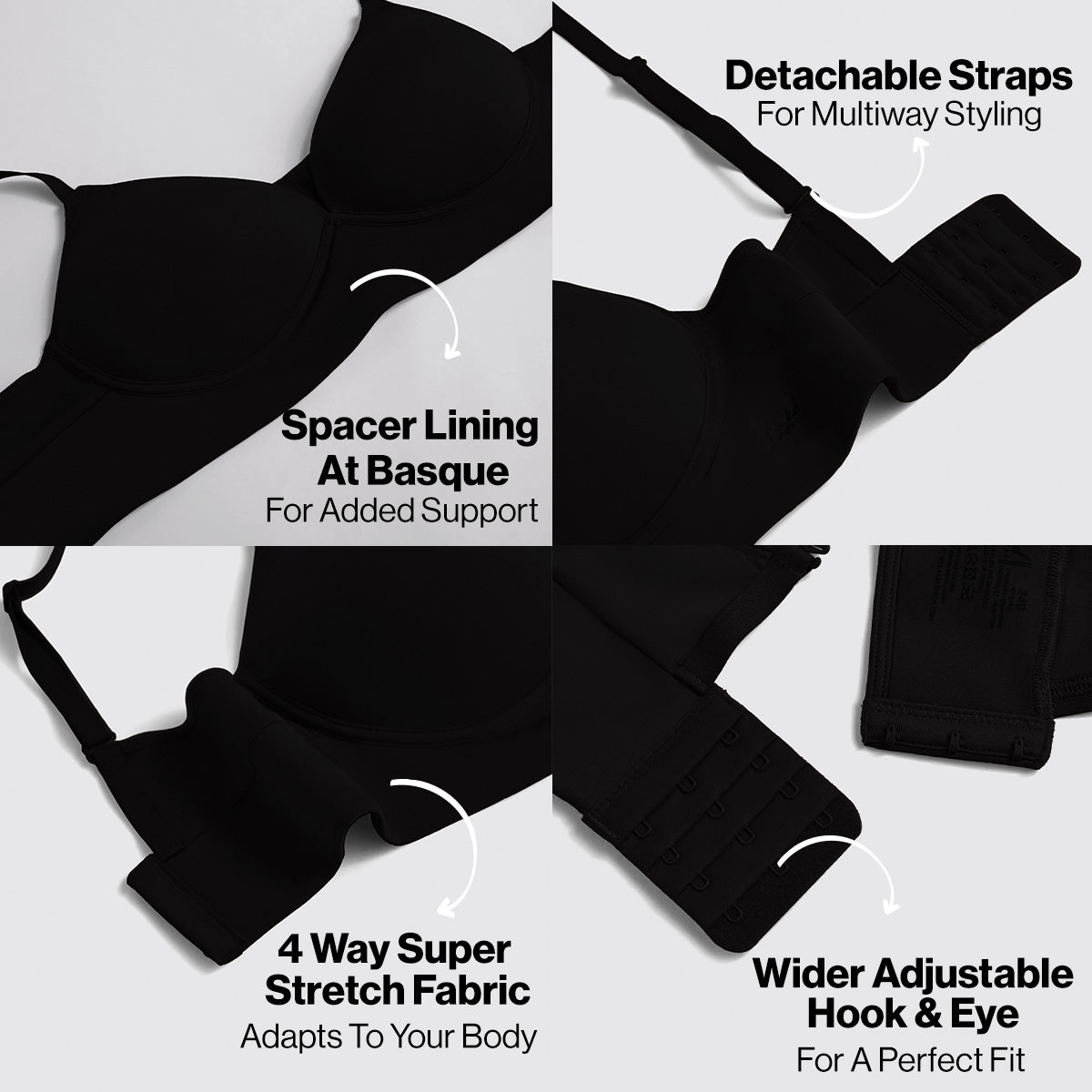 Nykd by Nykaa Adapt360° Lift & Support Padded Non Wired Barely There T-Shirt Bra NYB362 Black