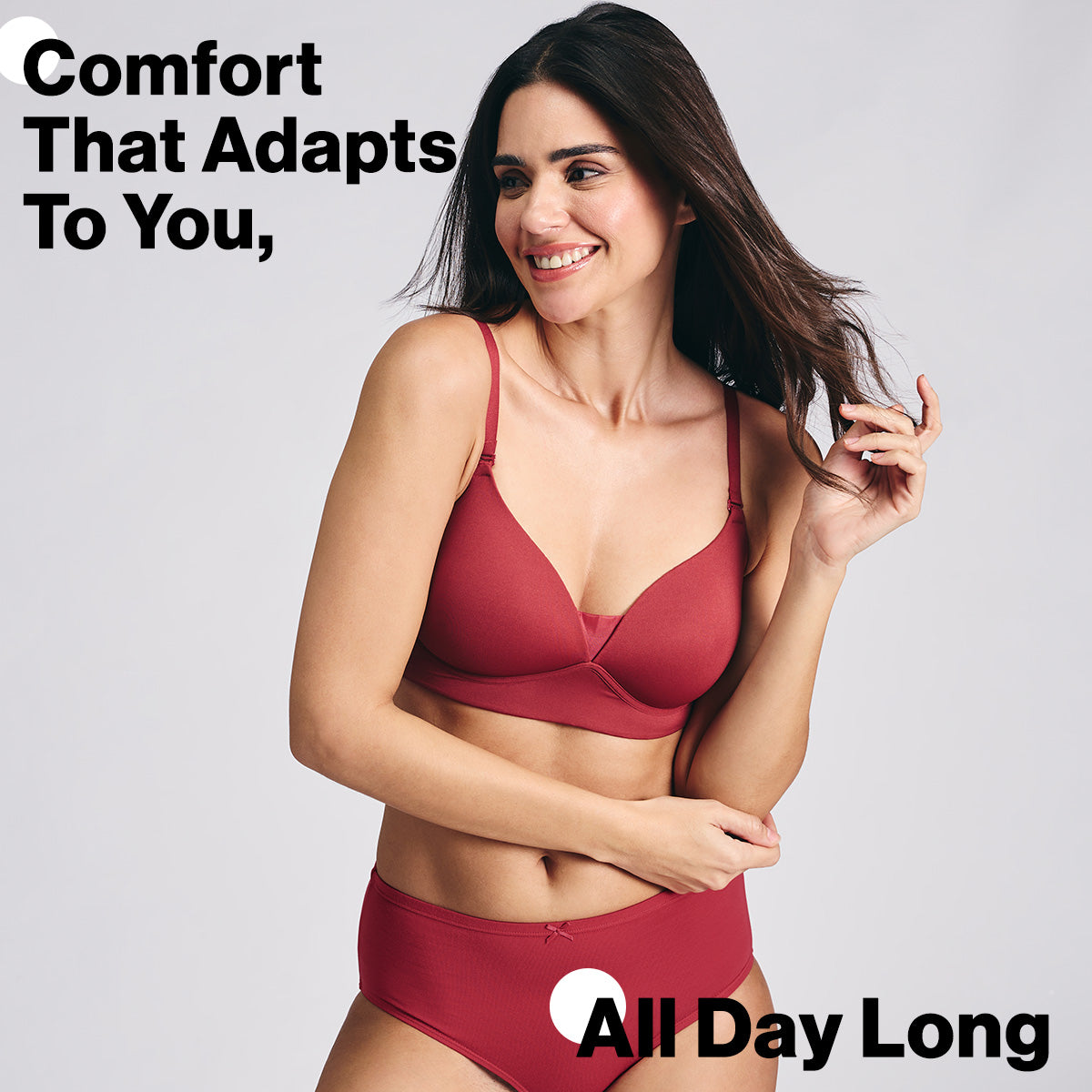 Nykd by Nykaa Adapt360° Lift & Support Padded Non Wired Barely There T-Shirt Bra NYB362 Brick Red