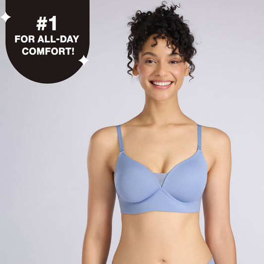 Adapt360° Gentle Lift & Support Padded Non Wired Barely There T-Shirt Bra NYB362 C Blue