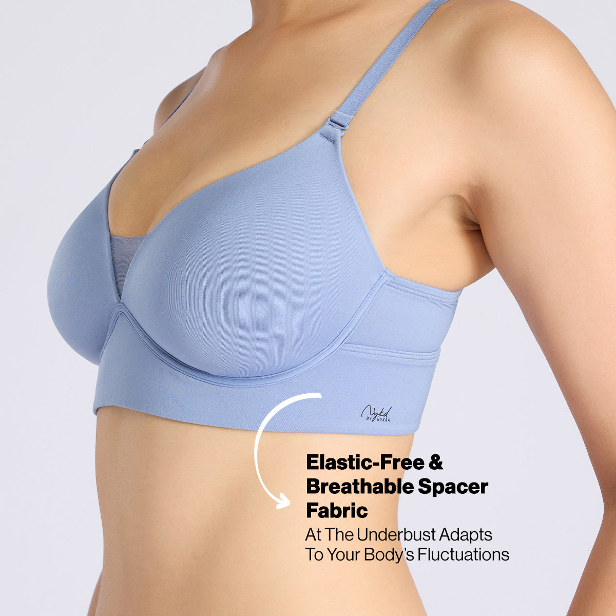 Adapt360° Gentle Lift & Support Padded Non Wired Barely There T-Shirt Bra NYB362 C Blue