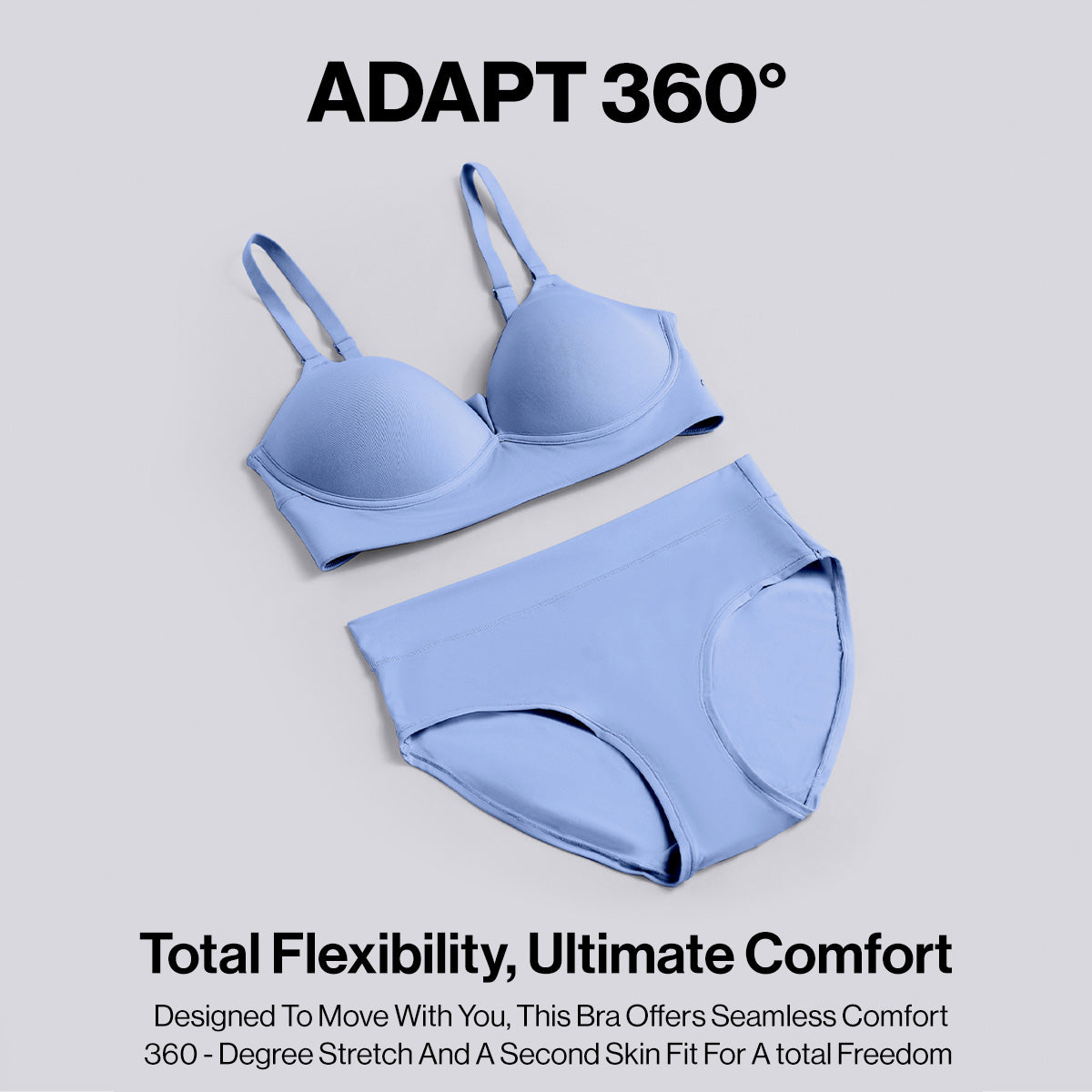 Adapt360° Gentle Lift & Support Padded Non Wired Barely There T-Shirt Bra NYB362 C Blue