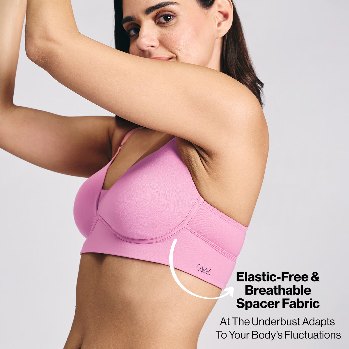 Nykd by Nykaa Adapt360° Lift & Support Padded Non Wired Barely There T-Shirt Bra NYB362 Dark Pink