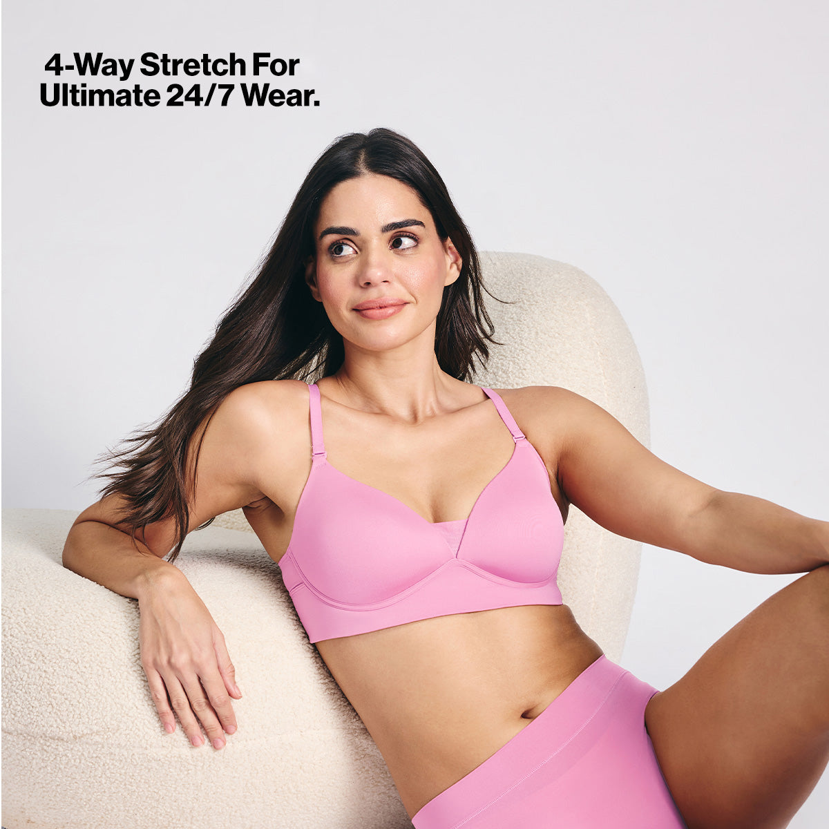 Nykd by Nykaa Adapt360° Lift & Support Padded Non Wired Barely There T-Shirt Bra NYB362 Dark Pink